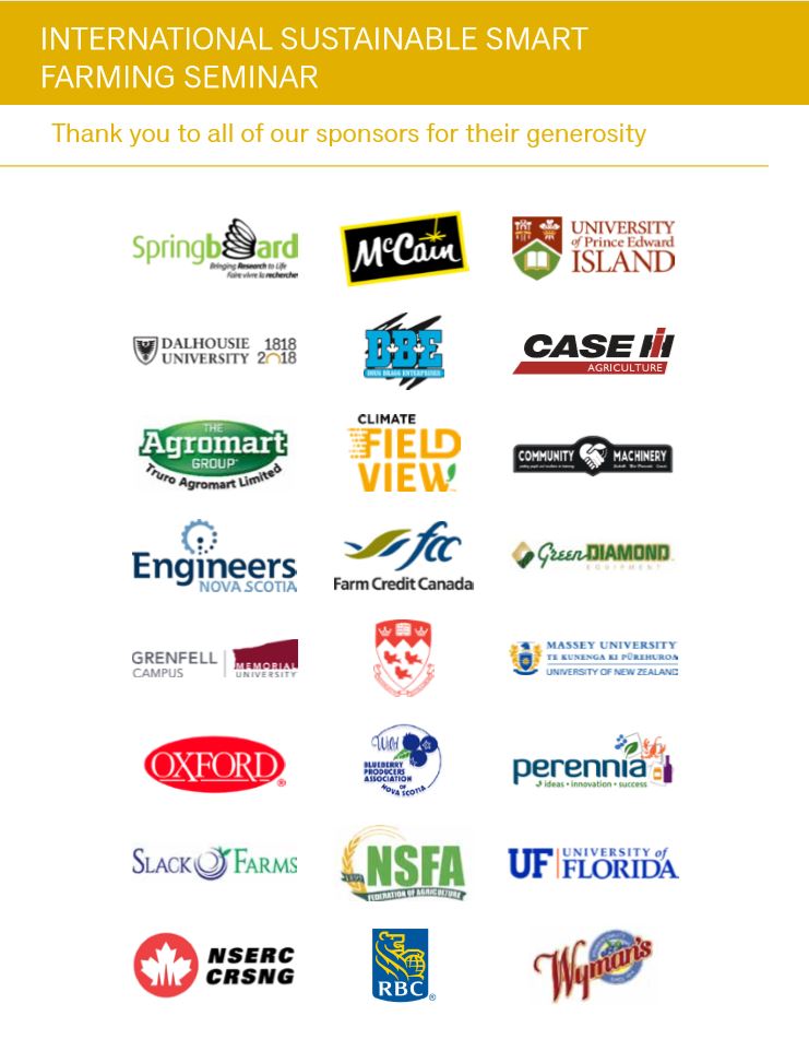 Seminar Schedule Precision Agriculture Research Program Dalhousie University